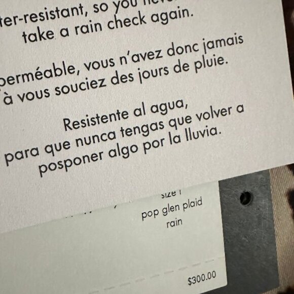 NWT $300 Kate Spade New York Water Resistant Leopard Print Raincoat Size XL - Picture 6 of 6